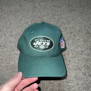 Vintage 90s New York Jets NY Starter Snapback Hat 100% Wool NFL Natural Geeen
